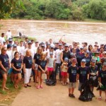 O grupo se voluntários se prepara para mais um Arrastão Ecológico pelo Rio Piracicaba (Foto Roncon & Graça Comunicações)
