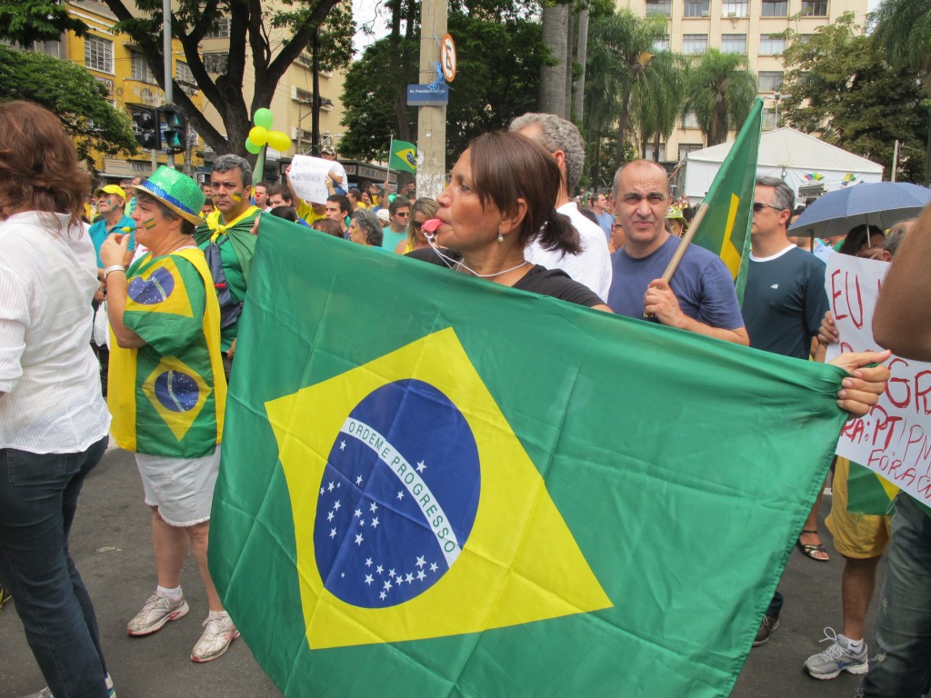 A bandeira do Brasil não faltou