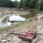 Rio Atibaia, principal manancial de abastecimento de Campinas, quase seco em 2014, confirmando vulnerabilidade nas bacias PCJ (Foto Adriano Rosa)