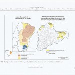 Mapa com municípios da bacia do Rio Doce vulneráveis à desertificação, segundo Programa do Ministério do Meio Ambiente (Reprodução do Plano Integrado da Bacia do Rio Doce)