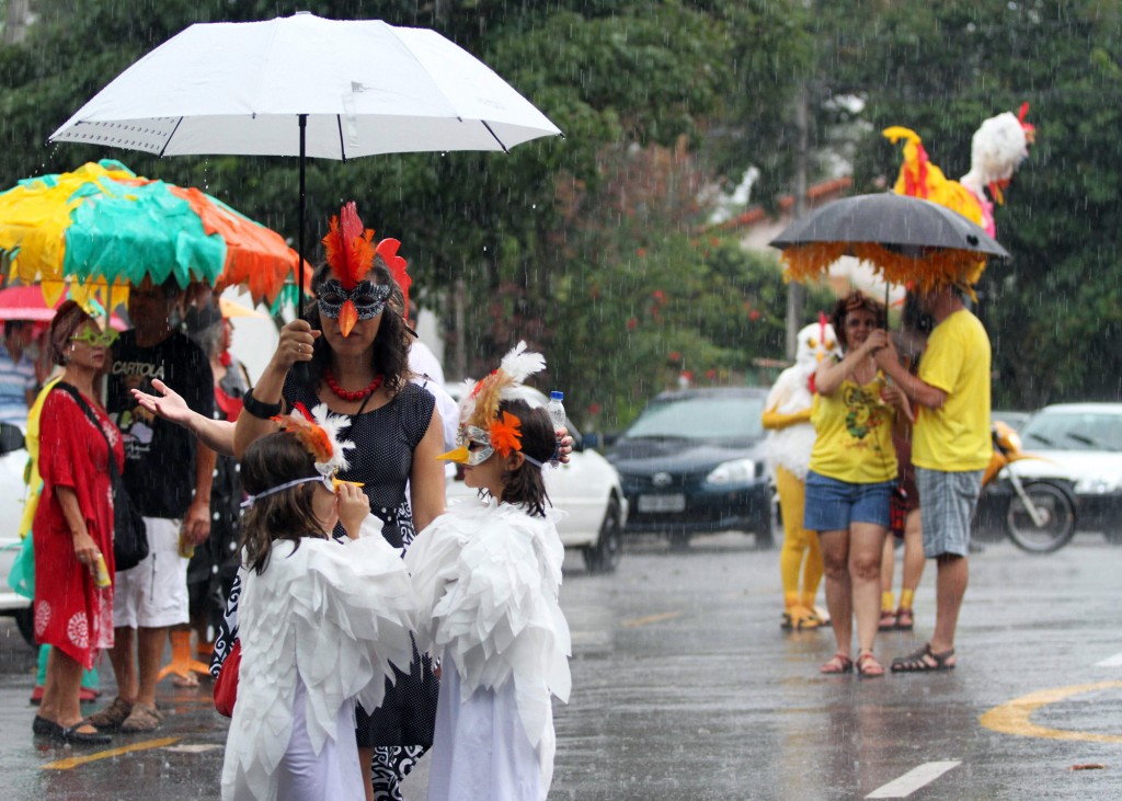 De guarda-chuva ou não, Bloco da Galinhada deixou mais uma vez sua assinatura no Carnaval de Campinas (Foto Adriano Rosa)