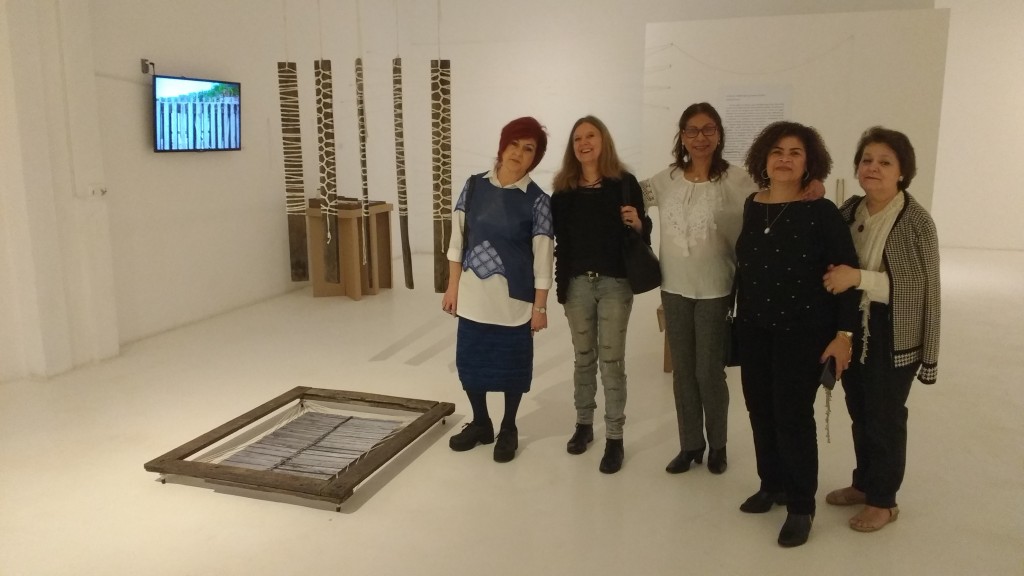 As cinco artistas gaúcha, na abertura da exposição no MACC (Foto José Pedro Martins)