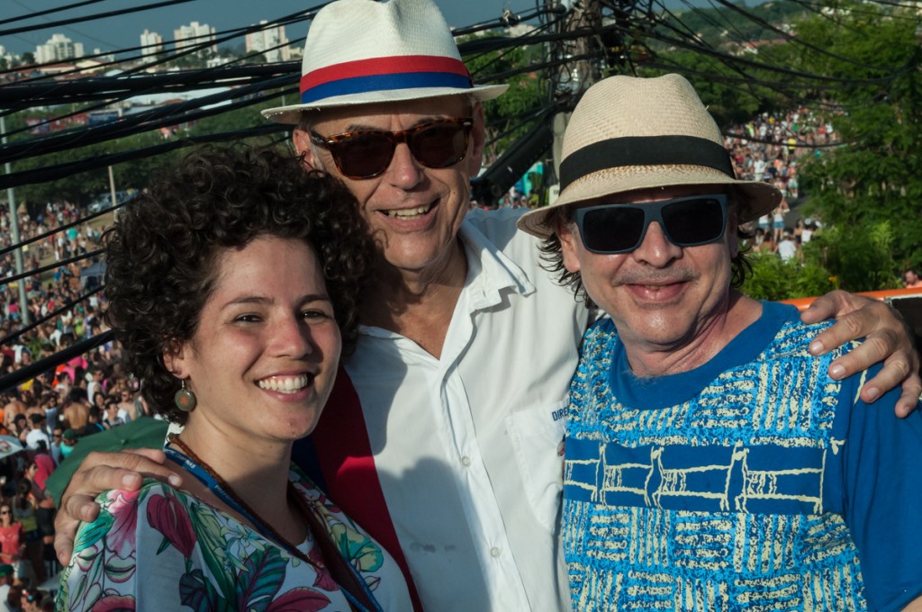 Diretora de Cultura, Veridiana Weinlich, Paulo Lima (da diretoria da CIty Banda) e secretário municipal de Cultura, Ney Carrasco (Foto Martinho Caires) 