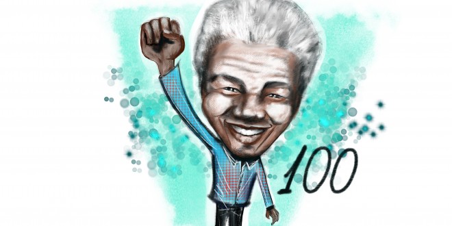 Mandela, 100 anos, por Synnöve Hilkner