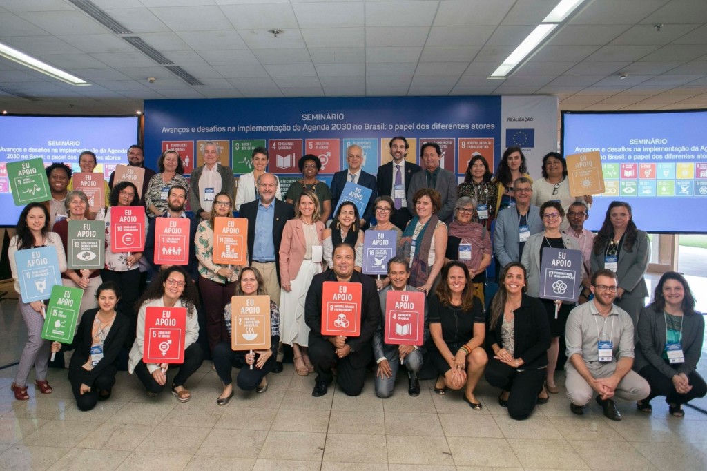 Representantes de várias organizações da sociedade civil participaram do evento promovido pela delegação da UE no Brasil (Foto GT Agenda 2030/Divulgação)