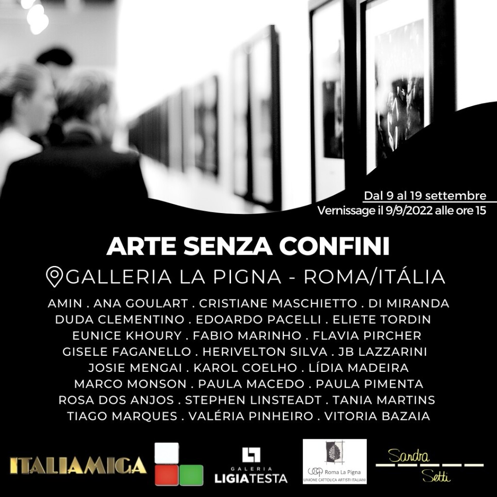 Anúncio da exposição em Roma