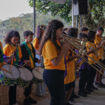 Jovens participantes do projeto Favela Brass, no Rio  de Janeiro (Foto  Maria Carolina Castro/Divulgação)